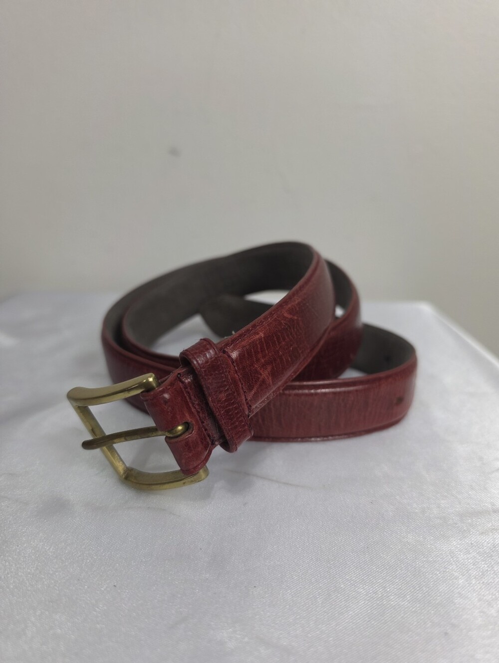 Vintage Geoffrey Beene Mens Red Casual Leather Belt